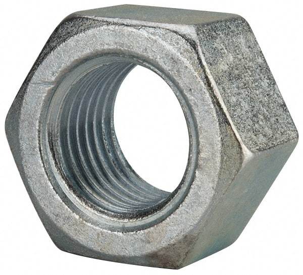 Value Collection - 2 - 4-1/2 UNC Steel Right Hand Hex Nut - 3" Across Flats, 1-23/32" High, Zinc Clear Finish - Apex Tool & Supply