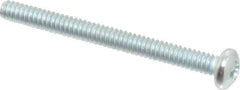 Value Collection - #4-40 UNC, 1-1/4" Length Under Head Phillips Drive Machine Screw - Pan Head, Grade 2 Steel, Zinc-Plated Finish, Without Washer - Apex Tool & Supply