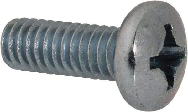 Value Collection - #12-24 UNC, 5/8" Length Under Head Phillips Drive Machine Screw - Pan Head, Grade 2 Steel, Zinc-Plated Finish, Without Washer - Apex Tool & Supply