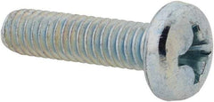 Value Collection - #12-24 UNC, 7/8" Length Under Head Phillips Drive Machine Screw - Pan Head, Grade 2 Steel, Zinc-Plated Finish, Without Washer - Apex Tool & Supply