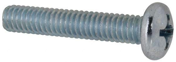 Value Collection - #12-24 UNC, 1-1/4" Length Under Head Phillips Drive Machine Screw - Pan Head, Grade 2 Steel, Zinc-Plated Finish, Without Washer - Apex Tool & Supply