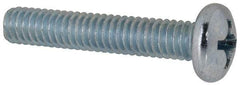 Value Collection - #12-24 UNC, 1-1/4" Length Under Head Phillips Drive Machine Screw - Pan Head, Grade 2 Steel, Zinc-Plated Finish, Without Washer - Apex Tool & Supply