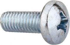 Value Collection - 3/8-16 UNC, 1" Length Under Head Phillips Drive Machine Screw - Pan Head, Grade 2 Steel, Zinc-Plated Finish, Without Washer - Apex Tool & Supply