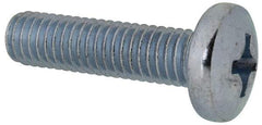 Value Collection - 3/8-16 UNC, 1-1/2" Length Under Head Phillips Drive Machine Screw - Pan Head, Grade 2 Steel, Zinc-Plated Finish, Without Washer - Apex Tool & Supply