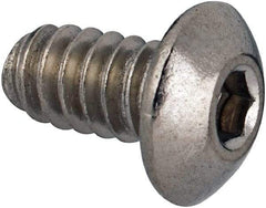 Value Collection - #6-32 UNC Hex Socket Drive, Button Screw - Grade 316 Stainless Steel, Uncoated, 1/4" Length Under Head - Apex Tool & Supply