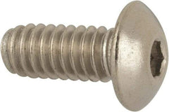 Value Collection - #8-32 UNC Hex Socket Drive, Button Screw - Grade 316 Stainless Steel, Uncoated, 3/8" Length Under Head - Apex Tool & Supply
