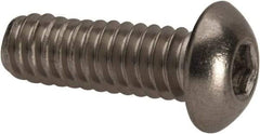 Value Collection - 1/4-20 UNC Hex Socket Drive, Button Screw - Grade 316 Stainless Steel, Uncoated, 3/4" Length Under Head - Apex Tool & Supply