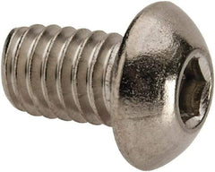 Value Collection - 5/16-18 UNC Hex Socket Drive, Button Screw - Grade 316 Stainless Steel, Uncoated, 1/2" Length Under Head - Apex Tool & Supply
