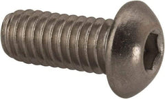 Value Collection - 5/16-18 UNC Hex Socket Drive, Button Screw - Grade 316 Stainless Steel, Uncoated, 3/4" Length Under Head - Apex Tool & Supply