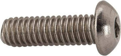 Value Collection - 5/16-18 UNC Hex Socket Drive, Button Screw - Grade 316 Stainless Steel, Uncoated, 1" Length Under Head - Apex Tool & Supply