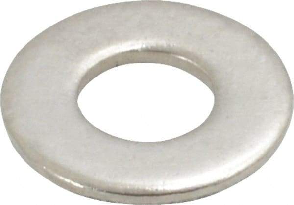 Value Collection - #10 Screw, Grade 316 Stainless Steel Standard Flat Washer - 7/32" ID x 1/2" OD, 0.049" Thick, Plain Finish - Apex Tool & Supply