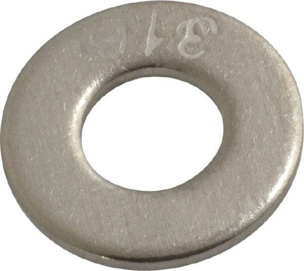 Value Collection - #12 Screw, Grade 316 Stainless Steel Standard Flat Washer - 1/4" ID x 9/16" OD, 0.065" Thick, Plain Finish - Apex Tool & Supply