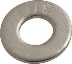 Value Collection - #12 Screw, Grade 316 Stainless Steel Standard Flat Washer - 1/4" ID x 9/16" OD, 0.065" Thick, Plain Finish - Apex Tool & Supply