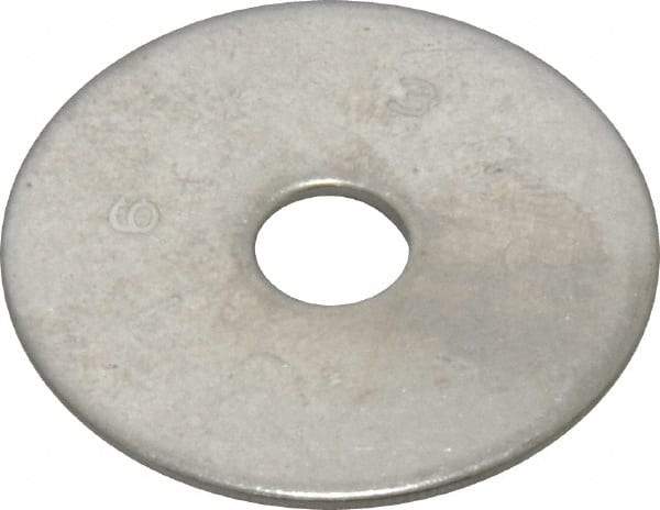 Value Collection - 1/4" Screw, Grade 316 Stainless Steel Fender Flat Washer - 1/4" ID x 1-1/4" OD, 0.057" Thick, Plain Finish - Apex Tool & Supply