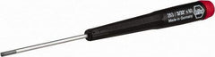 Wiha - 3/32" Precision Miniature Hex Driver - 2-23/64" Bade Length, Tapered Handle, 6-3/4" OAL - Apex Tool & Supply