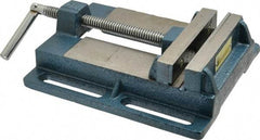 Interstate - 4-5/8" Jaw Opening Capacity x 1" Throat Depth, Horizontal Drill Press Vise - 5" Wide x 1" High Jaw, Stationary Base, Standard Speed, 9.65" OAL x 2.33" Overall Height, Cast Iron - Apex Tool & Supply