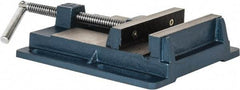 Interstate - 5-1/2" Jaw Opening Capacity x 1-7/64" Throat Depth, Horizontal Drill Press Vise - 6" Wide x 1-7/64" High Jaw, Stationary Base, Standard Speed, 10.86" OAL x 2.4" Overall Height, Cast Iron - Apex Tool & Supply