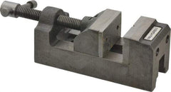 Palmgren - 1-1/2" Jaw Opening Capacity x 1" Throat Depth, Horizontal Drill Press Vise - 1-1/2" Wide Jaw, Stationary Base, Standard Speed, 5-1/8" OAL x 1-13/16" Overall Height, Cast Iron - Apex Tool & Supply