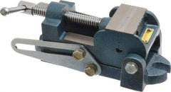 Interstate - 2" Jaw Opening Capacity x 1" Throat Depth, Angle Drill Press Vise - 2-1/2" Wide x 1.35" High Jaw, Stationary Base, Standard Speed, 7.59" OAL x 2.87" Overall Height, Cast Iron - Apex Tool & Supply