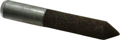 Grier Abrasives - 1/2" Diam 80 Grit 60° Included Angle Center Lap - Aluminum Oxide, Medium Grade, Extra Hard Density, Shank Mounted - Apex Tool & Supply