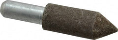 Grier Abrasives - 3/4" Diam 150 Grit 60° Included Angle Center Lap - Aluminum Oxide, Very Fine Grade, Extra Hard Density, Shank Mounted - Apex Tool & Supply