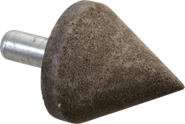 Grier Abrasives - 2" Diam 150 Grit 60° Included Angle Center Lap - Aluminum Oxide, Very Fine Grade, Extra Hard Density, Shank Mounted - Apex Tool & Supply