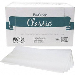 PRO-SOURCE - 1/4 Fold Food Service Wipes - Box, 21-1/2" x 13" Sheet Size, White - Apex Tool & Supply
