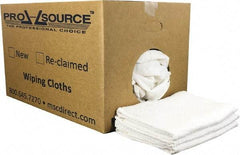 PRO-SOURCE - 40 Inch Long Virgin Terry Cotton Towels - White, Terry Cloth, Low Lint, Box - Apex Tool & Supply