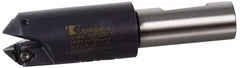 Kennametal - 6 to 8mm Diam, Whistle Notch Shank, 20mm Body Shank Diam, 45° Combo Chamfer and Countersink Drill - 8mm Drill Shank Diam, 3.42805R001 Insert, 108mm OAL - Apex Tool & Supply