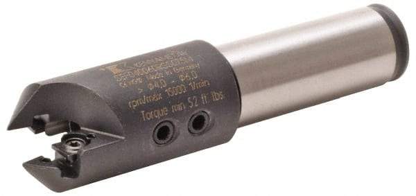 Kennametal - 4 to 6mm Diam, Straight Shank, 19.05mm Body Shank Diam, 45° Combo Chamfer and Countersink Drill - 6mm Drill Shank Diam, 3.42805R001 Insert, 4.06" OAL - Apex Tool & Supply