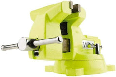 Wilton - 5" Jaw Width x 5-1/4" Jaw Opening Capacity, 3-3/4" Throat Depth, Bench & Pipe Combination Vise - 1/4 to 2-1/2" Pipe Capacity, Swivel Base, Bolt Down Attachment, Ductile Iron - Apex Tool & Supply