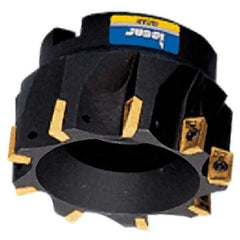 Iscar - 9 Inserts, 2-1/2" Cut Diam, 1" Arbor Diam, 0.39" Max Depth of Cut, Indexable Square-Shoulder Face Mill - 0/90° Lead Angle, 1-3/4" High, HM 90 APKT 1003... Insert Compatibility, Series HM90 - Apex Tool & Supply