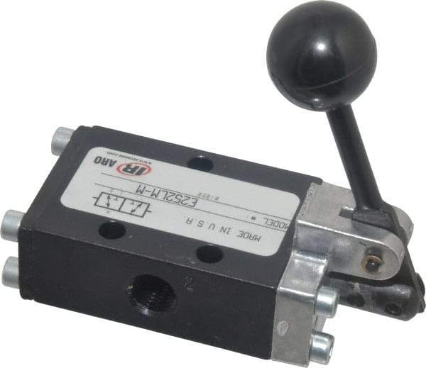 ARO/Ingersoll-Rand - 1/4" NPT Air Hand Valve - 3-Way, Lever/Manual Actuated, Manual Return, 0.7 CV Rate - Apex Tool & Supply