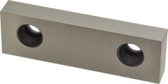 Kurt - 4" Wide x 1.235" High x 35/64" Thick, Flat/No Step Vise Jaw - Hard, Steel, Fixed Jaw, Compatible with 4" Vises - Apex Tool & Supply