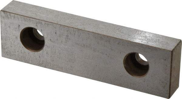 Kurt - 5" Wide x 1.485" High x 0.735" Thick, Flat/No Step Vise Jaw - Hard, Steel, Fixed Jaw, Compatible with 5" Vises - Apex Tool & Supply