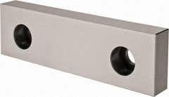 Kurt - 6" Wide x 1-3/4" High x 3/4" Thick, Flat/No Step Vise Jaw - Hard, Steel, Fixed Jaw, Compatible with 6" Vises - Apex Tool & Supply