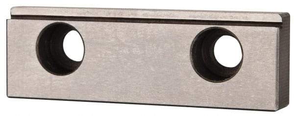 Kurt - 10" Wide x 2-15/16" High x 1.32" Thick, Flat/No Step Vise Jaw - Hard, Steel, Fixed Jaw, Compatible with 10" Vises - Apex Tool & Supply