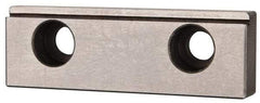 Kurt - 10" Wide x 2-15/16" High x 1.32" Thick, Flat/No Step Vise Jaw - Hard, Steel, Fixed Jaw, Compatible with 10" Vises - Apex Tool & Supply