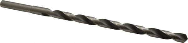 Michigan Drill - 35/64" Drill, 118° Point, High Speed Steel Silver Deming & Reduced Shank Drill Bit - Oxide Finish, 12" OAL, Straight Shank, 9" Flute Length, Right Hand Cut, Standard Point, Spiral Flute, Regular Spiral - Apex Tool & Supply
