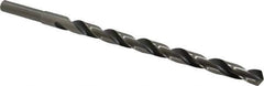 Michigan Drill - 9/16" Drill, 118° Point, High Speed Steel Silver Deming & Reduced Shank Drill Bit - Oxide Finish, 12" OAL, Straight Shank, 9" Flute Length, Right Hand Cut, Standard Point, Spiral Flute, Regular Spiral - Apex Tool & Supply