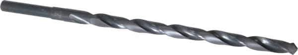 Michigan Drill - 37/64" Drill, 118° Point, High Speed Steel Silver Deming & Reduced Shank Drill Bit - Oxide Finish, 12" OAL, Straight Shank, 9" Flute Length, Right Hand Cut, Standard Point, Spiral Flute, Regular Spiral - Apex Tool & Supply