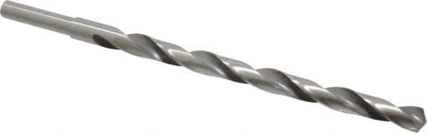Michigan Drill - 39/64" Drill, 118° Point, High Speed Steel Silver Deming & Reduced Shank Drill Bit - Oxide Finish, 12" OAL, Straight Shank, 9" Flute Length, Right Hand Cut, Standard Point, Spiral Flute, Regular Spiral - Apex Tool & Supply