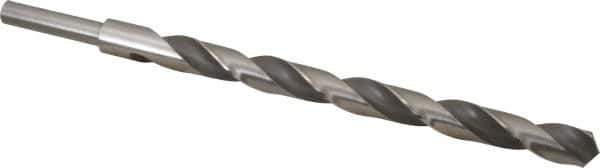 Michigan Drill - 47/64" Drill, 118° Point, High Speed Steel Silver Deming & Reduced Shank Drill Bit - Oxide Finish, 12" OAL, Straight Shank, 9" Flute Length, Right Hand Cut, Standard Point, Spiral Flute, Regular Spiral - Apex Tool & Supply