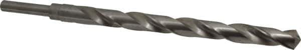 Michigan Drill - 25/32" Drill, 118° Point, High Speed Steel Silver Deming & Reduced Shank Drill Bit - Oxide Finish, 12" OAL, Straight Shank, 9" Flute Length, Right Hand Cut, Standard Point, Spiral Flute, Regular Spiral - Apex Tool & Supply