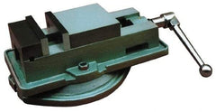 Interstate - 4" Jaw Width, 3-7/8" Jaw Opening Capacity, Horizontal Swivel Machine Vise - Manual Operation, 4,496 Lb Capacity, 1 Station, 12.97" Long x 3.7" High x 1-13/64" Deep, 1-1/8" Jaw Height, Cast Iron - Apex Tool & Supply