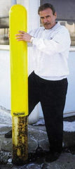 Vestil - 24" High, 4-1/2" Bollard Cover - Yellow, Low Density Polyethylene, 4 Lb, Smooth Surface - Apex Tool & Supply