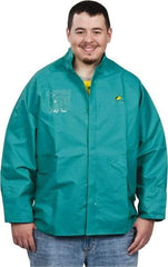 OnGuard - Size 2XL, Green, Chemical, Rain, Flame Resistant/Retardant Jacket - 62" Chest, 1 Pocket - Apex Tool & Supply