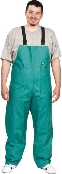 OnGuard - Size L, Green, Chemical Bib Overall - 1 Pocket, Open Ankle, Open Wrist - Apex Tool & Supply