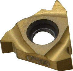 Seco - 16NR Internal Right Hand 8 UN Laydown Threading Insert - Grade CP500, TiAlN/TiN Coated Carbide - Apex Tool & Supply