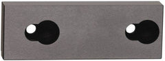Kurt - 7.969" Wide x 2.44" High x 2-3/8" ThickV-Groove Vise Jaw - Hard, Steel, Fixed Jaw, Compatible with 8" Vises - Apex Tool & Supply